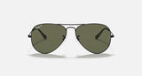 RAY-BAN : Aviator Classic, Noir/Vert Classique G-15 | RB3025 002/58 58