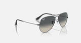 RAY-BAN : AVIATEUR Dégradé en Métal Gris anthracite poli et lentilles grises | Rb3025 004/78