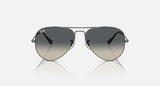 RAY-BAN : AVIATEUR Dégradé en Métal Gris anthracite poli et lentilles grises | Rb3025 004/78