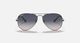 RAY-BAN : AVIATEUR Dégradé en Métal Gris anthracite poli et lentilles bleu dégradé polarisé | RB3025 004/78