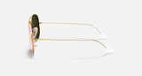 RAY-BAN : AVIATEUR FLASH en Métal Or mat et lentilles cyclamen flash polarisé | Rb3025 112/1q