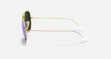 RAY-BAN : AVIATEUR FLASH en Métal Or mat et lentilles polarisé bleu | RB3025 112/4L
