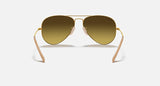 RAY-BAN : AVIATEUR Dégradé en Métal Or mat et lentilles dégradé brun | RB3025 112/85