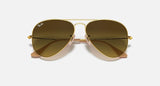 RAY-BAN : AVIATEUR Dégradé en Métal Or mat et lentilles dégradé brun | RB3025 112/85