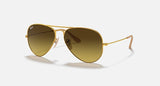 RAY-BAN : AVIATEUR Dégradé en Métal Or mat et lentilles dégradé brun | RB3025 112/85