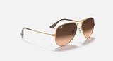 RAY-BAN : AVIATEUR DÉGRADÉ (Gradient) en Métal Brun clair poli | RB3025 9001A5