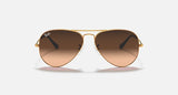 RAY-BAN : AVIATEUR DÉGRADÉ (Gradient) en Métal Brun clair poli | RB3025 9001A5