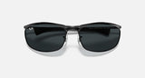 RAY-BAN : OLYMPIAN I DELUXE en Métal Noir poli et lentilles ovale bleu | Rb3119m 002r5
