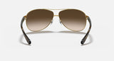 RAY-BAN : RB3386 en Acier Or Arista poli et lentilles brune dégradé | RB3386 001/13