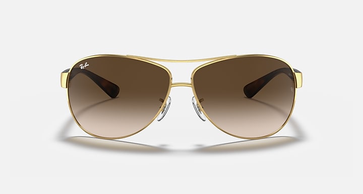 RAY-BAN : RB3386 en Acier Or Arista poli et lentilles brune dégradé | RB3386 001/13