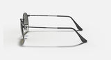 RAY-BAN : ROUND FLAT LENSES en Noir poli et lentilles dégradé gris | Rb3447n 002/71