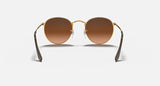 RAY-BAN : ROUND METAL en Bronze clair poli et lentilles dégradé rose-marron | Rb3447 9001/a5