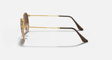 RAY-BAN : ROUND METAL en Bronze clair poli et lentilles dégradé rose-marron | Rb3447 9001/a5