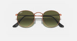 RAY-BAN : ROUND METAL en Bronze-cuivre poli et lentilles dégradé vert | Rb3447 9002a6