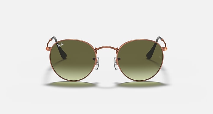 RAY-BAN : ROUND METAL en Bronze-cuivre poli et lentilles dégradé vert | Rb3447 9002a6