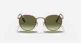 RAY-BAN : ROUND METAL en Bronze-cuivre poli et lentilles dégradé vert | Rb3447 9002a6