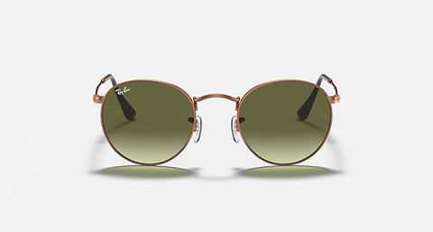 RAY-BAN : ROUND METAL en Bronze-cuivre poli et lentilles dégradé vert | Rb3447 9002a6
