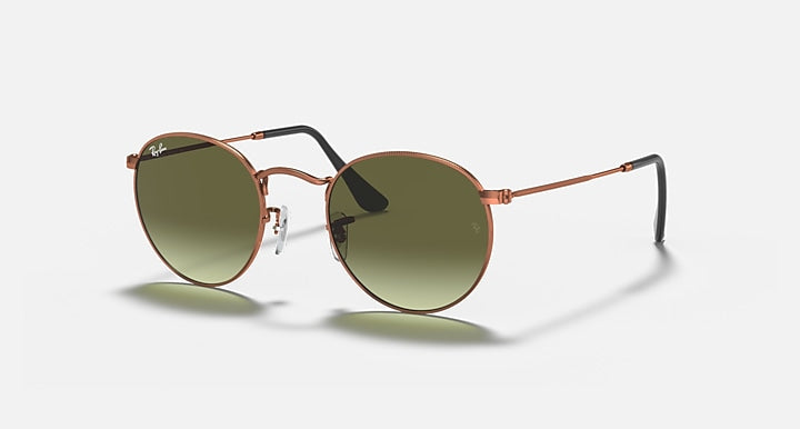 RAY-BAN : ROUND METAL en Bronze-cuivre poli et lentilles dégradé vert | Rb3447 9002a6