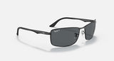RAY-BAN : RB3498 en Noir mat et lentilles grises polarisées | Rb3498 006/81 61
