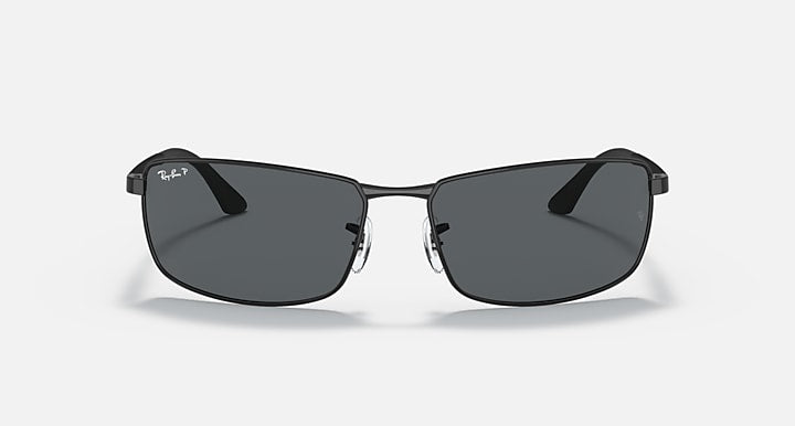 RAY-BAN : RB3498 en Noir mat et lentilles grises polarisées | Rb3498 006/81 61