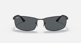 RAY-BAN : RB3498 en Noir mat et lentilles grises polarisées | Rb3498 006/81 61