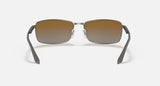 RAY-BAN : RB3498 en gris anthracite mat et lentilles marron polarisées | Rb3498 029/t5 61