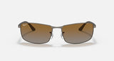 RAY-BAN : RB3498 en gris anthracite mat et lentilles marron polarisées | Rb3498 029/t5 61