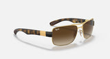 RAY-BAN : Rb3522 en Or Arista poli et lentilles brunes dégradées | Rb3522 001/13 64
