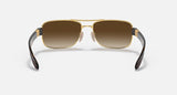 RAY-BAN : Rb3522 en Or Arista poli et lentilles brunes dégradées | Rb3522 001/13 64