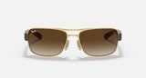 RAY-BAN : Rb3522 en Or Arista poli et lentilles brunes dégradées | Rb3522 001/13 64