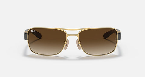 RAY-BAN : Rb3522 en Or Arista poli et lentilles brunes dégradées | Rb3522 001/13 64