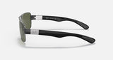 RAY-BAN : Rb3522 en Gris anthracite poli et lentilles vertes G-15 polarisé | Rb3522 004/9a 64