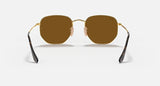 RAY-BAN : RB3548 en Or Arista poli et lentilles polarisé marron | Rb3548n 001/57