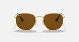 RAY-BAN : RB3548 en Or Arista poli et lentilles polarisé marron | Rb3548n 001/57