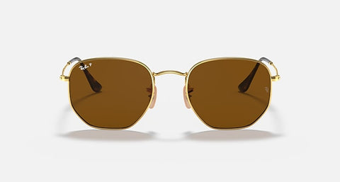 RAY-BAN : RB3548 en Or Arista poli et lentilles polarisé marron | Rb3548n 001/57