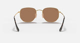 RAY-BAN : RB3548N en Or Arista poli et lentilles bronze miroir | Rb3548n 001/z2