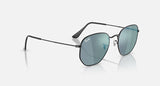 RAY-BAN : RB3548N en noir poli et lentilles bleu miroir | Rb3548n 002/8o