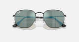 RAY-BAN : RB3548N en noir poli et lentilles bleu miroir | Rb3548n 002/8o