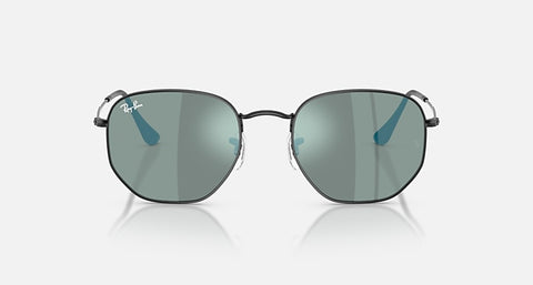 RAY-BAN : RB3548N en noir poli et lentilles bleu miroir | Rb3548n 002/8o