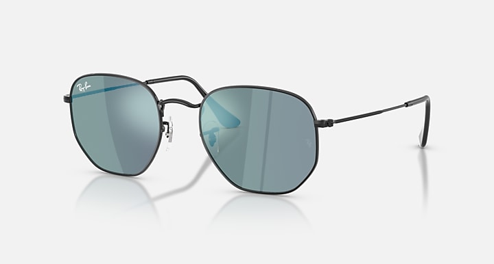 RAY-BAN : RB3548N en noir poli et lentilles bleu miroir | Rb3548n 002/8o