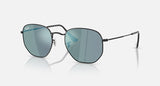 RAY-BAN : RB3548N en noir poli et lentilles bleu miroir | Rb3548n 002/8o