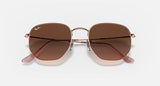 RAY-BAN : RB3548N en cuivre poli et lentilles dégradé brun | Rb3548n 9069/a5
