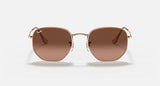 RAY-BAN : RB3548N en cuivre poli et lentilles dégradé brun | Rb3548n 9069/a5