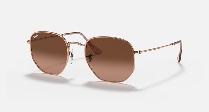 RAY-BAN : RB3548N en cuivre poli et lentilles dégradé brun | Rb3548n 9069/a5