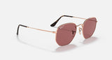 RAY-BAN : RB3548N en Or rose poli et lentilles en violet polarisé | Rb3548n 9202/af