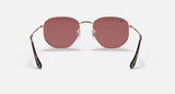 RAY-BAN : RB3548N en Or rose poli et lentilles en violet polarisé | Rb3548n 9202/af