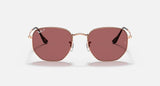 RAY-BAN : RB3548N en Or rose poli et lentilles en violet polarisé | Rb3548n 9202/af