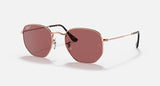RAY-BAN : RB3548N en Or rose poli et lentilles en violet polarisé | Rb3548n 9202/af