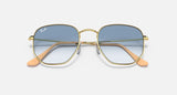 RAY-BAN : RB3548 en Or Arista poli et lentilles dégradé bleu clair | RB3548 001/3F