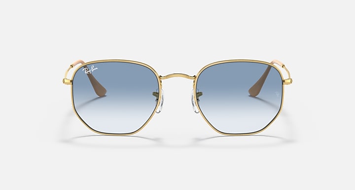 RAY-BAN : RB3548 en Or Arista poli et lentilles dégradé bleu clair | RB3548 001/3F